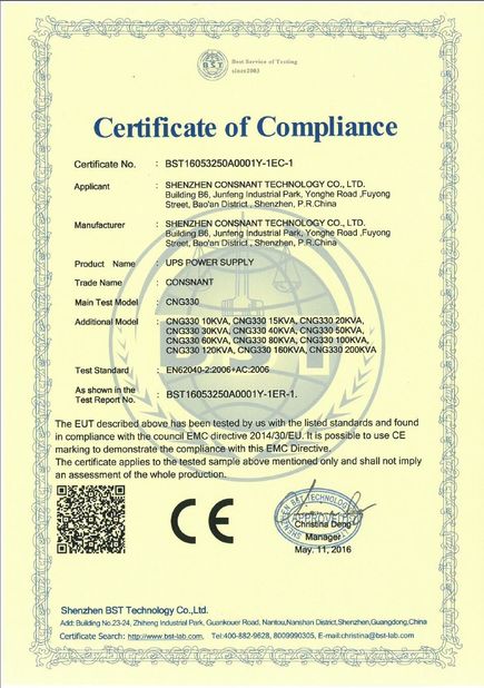 Çin Shenzhen Consnant Technology Co., Ltd. Sertifikalar
